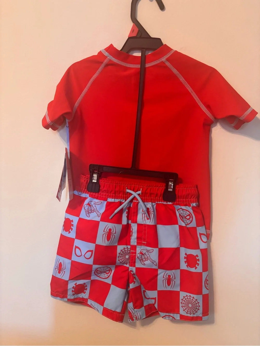 Marvel Kids Red & Light Blue Spider-Man Rashguard Set